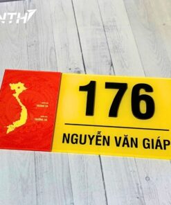 Biển Số Nhà Mica Gắn Tường – Chống Nước , In Theo Yêu Cầu