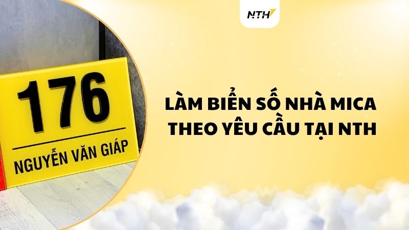 làm biển số nhà mica theo yêu cầu
