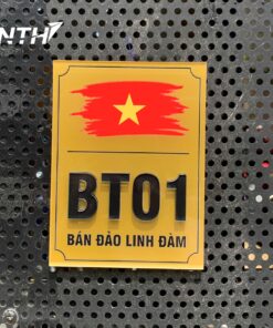 Biển Số Nhà Hình Lá Cờ Việt Nam Mẫu 1 - In Theo Yêu Cầu