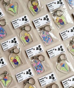 Personalized Keychain – Clear Acrylic Charm, Custom Name Keyring, Photo Keychain Gift, Cute Bag Charm